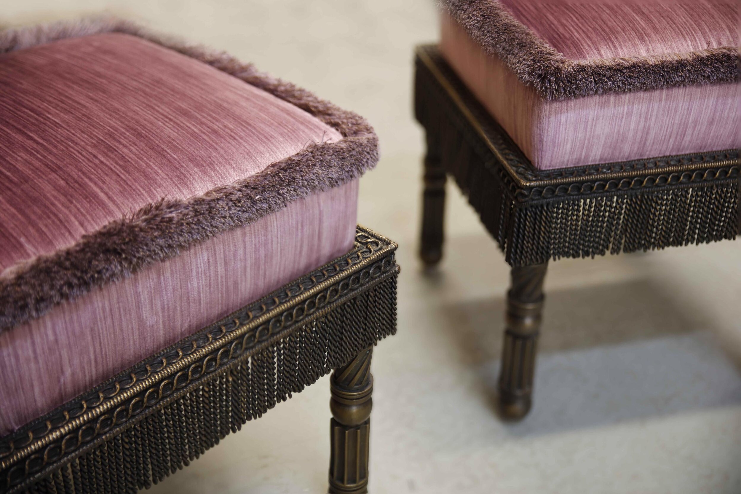 Fringe sale vanity stool